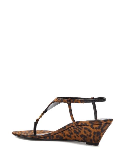 Saint Laurent leopard-print sandals - Brown - zdjęcie produktu nr 2