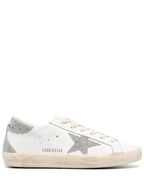 Golden Goose Superstar glitter-embellished sneakers - White - zdjęcie produktu nr 1