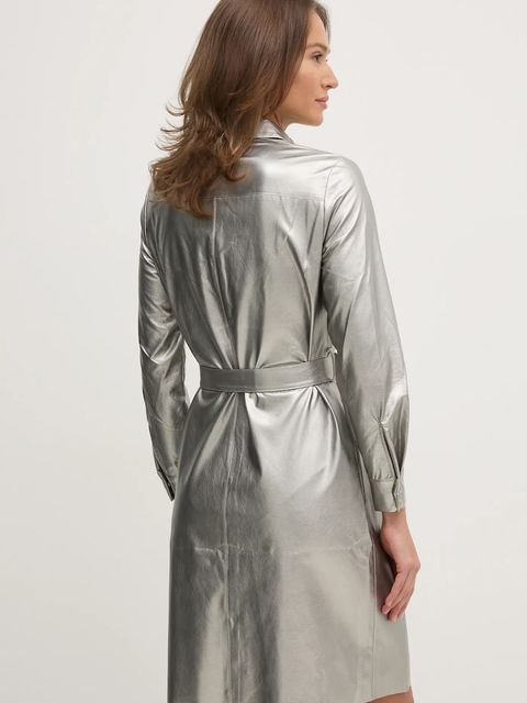 OUI sukienka kolor srebrny mini rozkloszowana 90946 - zdjęcie produktu nr 2