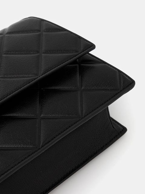 Tory Burch torebka skórzana Fleming kolor czarny 164799-001