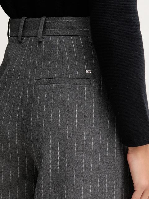 Tommy Hilfiger szorty damskie kolor szary wzorzyste high waist WW0WW48349