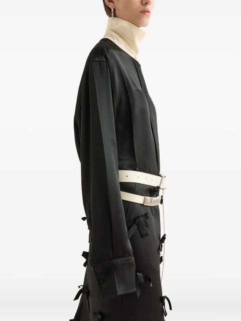 Jil Sander contrast collar shirt - Black - zdjęcie produktu nr 2