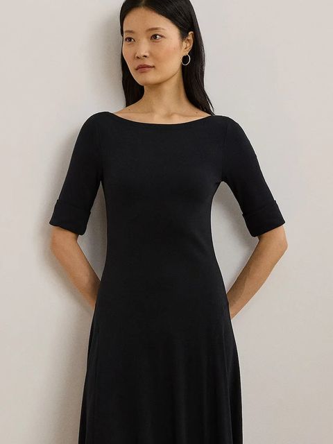 Lauren Ralph Lauren sukienka kolor czarny mini rozkloszowana 200973599