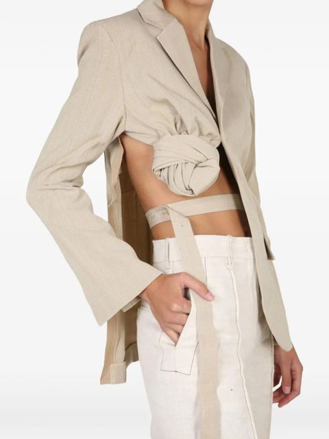 Jacquemus Baccala knotted jacket - Neutrals - zdjęcie produktu nr 1