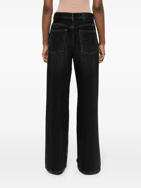 Acne Studios 2022F high-rise wide-leg jeans - Black
