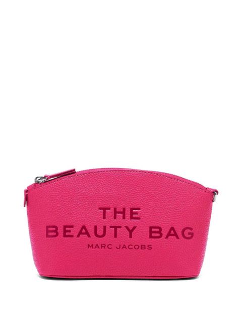 Marc Jacobs embossed logo leather cosmetic bag - Pink