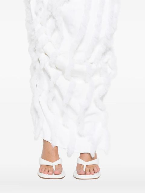 Jacquemus ruffled draped maxi dress - White