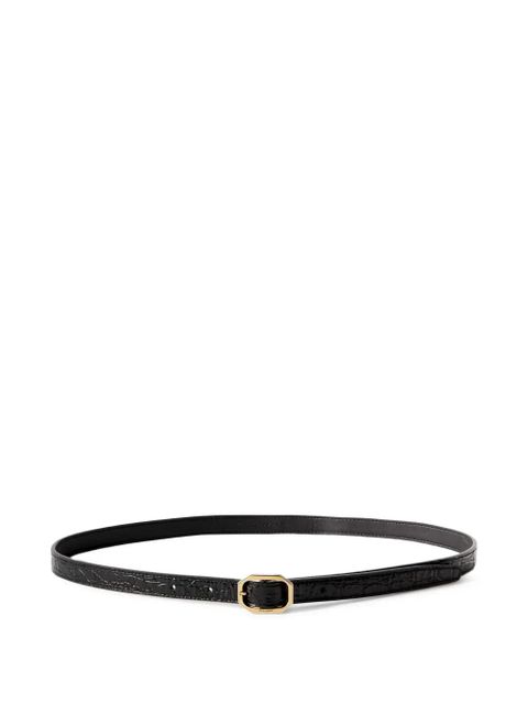 Saint Laurent logo-engraved belt - Black - zdjęcie produktu nr 1