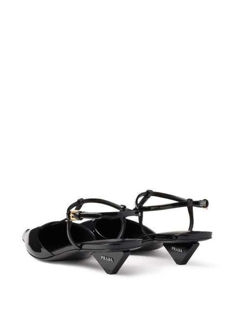 Prada 35mm leather slingback pumps - Black