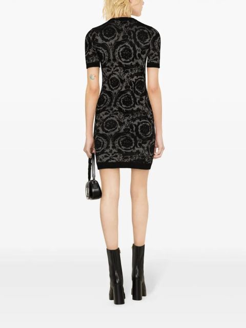 Versace Barocco-jacquard chenille minidress - Black