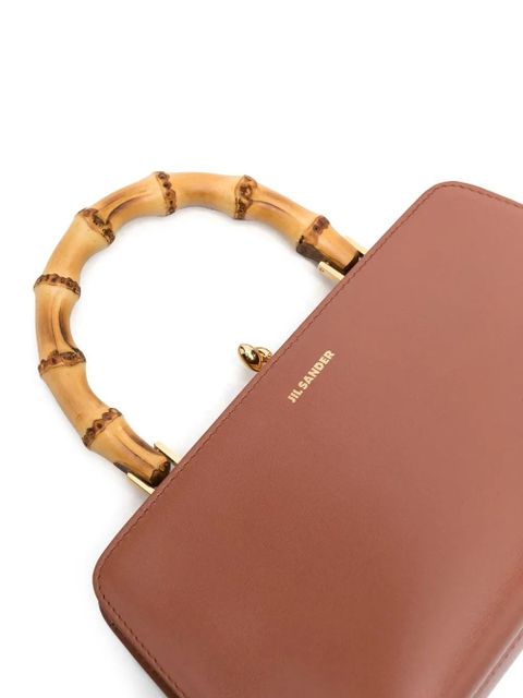 Jil Sander Goji Square bamboo mini bag - Brown