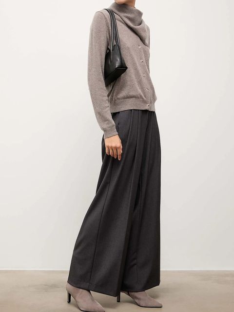 Answear.LAB botki zamszowe kolor szary na słupku - zdjęcie produktu nr 2