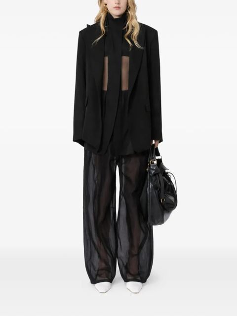 Sportmax Spsfavetta panel-detail trousers - Black - zdjęcie produktu nr 2