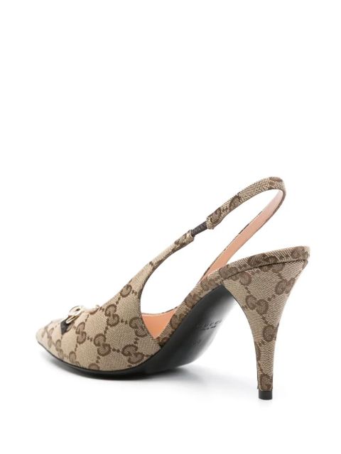 Gucci 85mm Horsebit-detail pumps - Neutrals