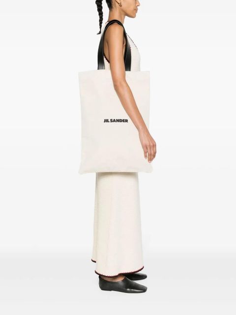 Jil Sander large Flat Shopper tote bag - Neutrals