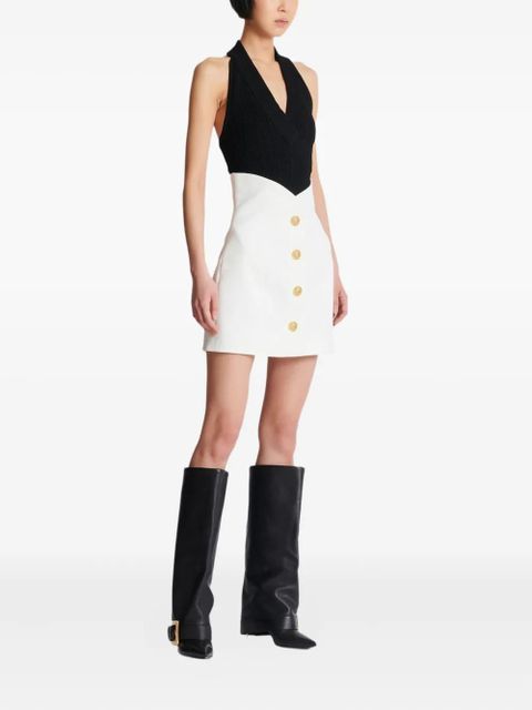 Balmain decorative-button mini skirt - White - zdjęcie produktu nr 2