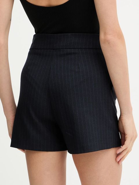 Morgan szorty damskie kolor granatowy high waist SHOUI.F