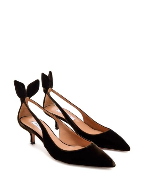 Aquazzura 50mm bow-detail pumps - Brown