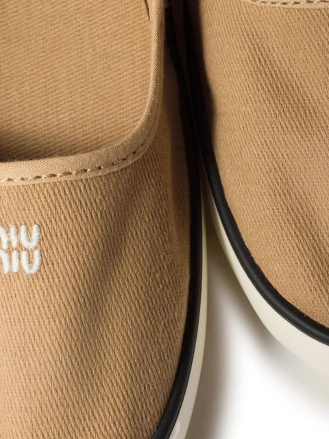 Miu Miu drill ballerinas - Neutrals