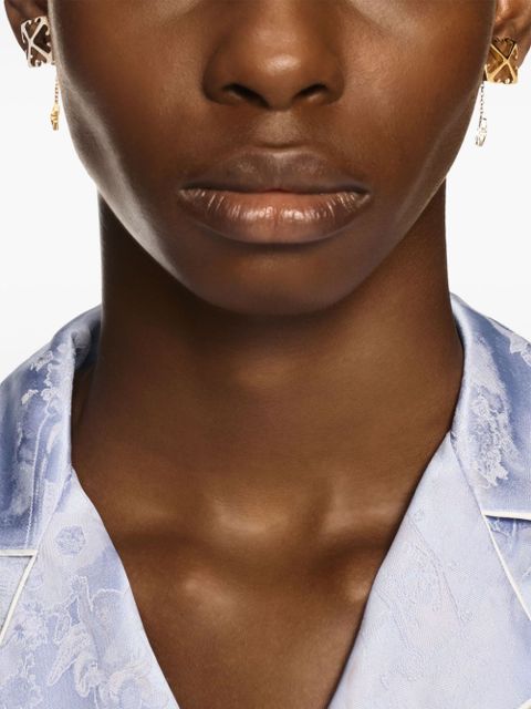 Off-White Arrow pendant earrings - Gold