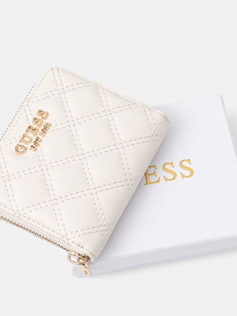 Guess portfel GIULLY damski kolor beżowy SWQG96 73137