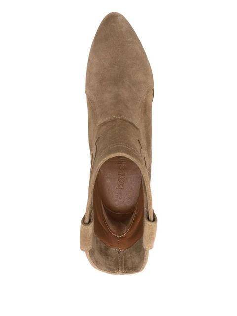 Ba&Sh 85mm pointed ankle boots - Brown