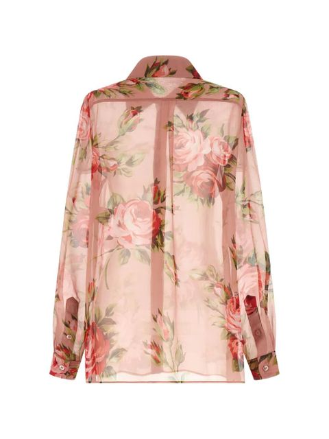 Dolce & Gabbana Bouquet Rose silk shirt - Pink - zdjęcie produktu nr 2