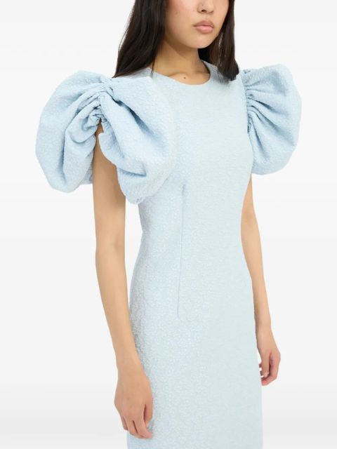 ROTATE BIRGER CHRISTENSEN puff-sleeve midi dress - Blue