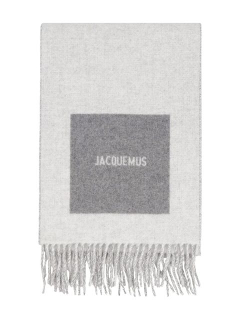 Jacquemus panelled fringed scarf - Grey - zdjęcie produktu nr 1