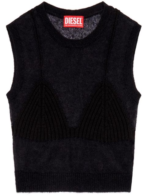 Diesel M-Arostica knitted tank top - Black - zdjęcie produktu nr 1