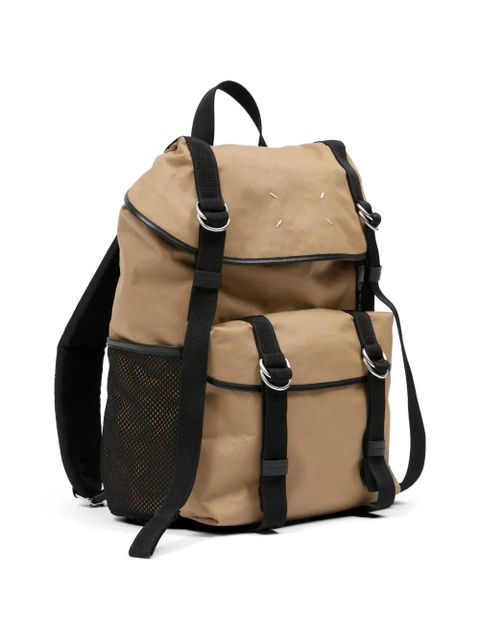 Maison Margiela flap top strapy backpack - Neutrals