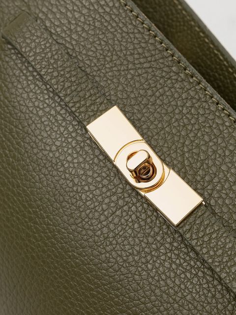 Answear.LAB torebka skórzana kolor zielony