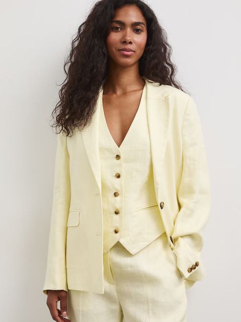 Medicine marynarka jednorzędowa damska lniana - zdjęcie produktu nr 1