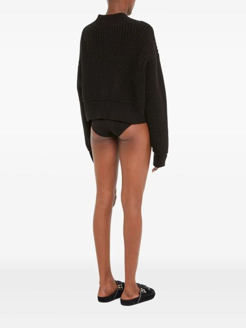 Alanui cashmere-cotton cardi-coat - Black