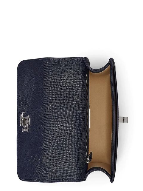 Lauren Ralph Lauren torebka skórzana kolor granatowy 431974272