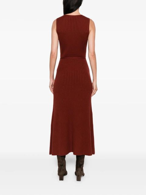 Gabriela Hearst ribbed-knit dress - Brown
