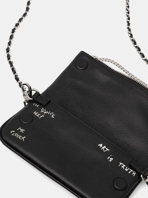 ZADIG&VOLTAIRE torebka skórzana kolor czarny LWBA03907