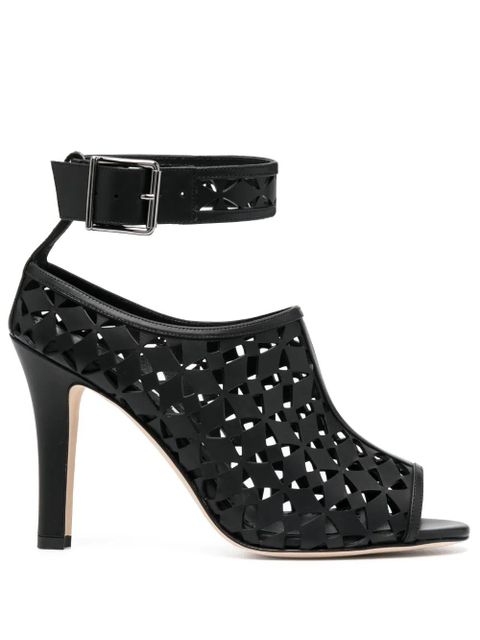 Manolo Blahnik Tingah 105mm laser-cut sandals - Black - zdjęcie produktu nr 1