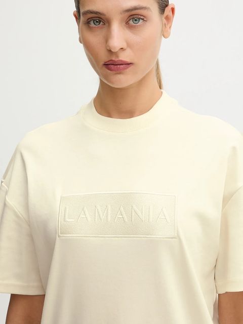 La Mania t-shirt bawełniany ALISA damski kolor żółty ALISA