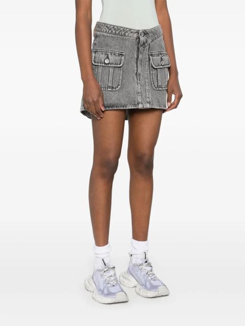 JW Anderson patch-pocket mini skirt - Grey