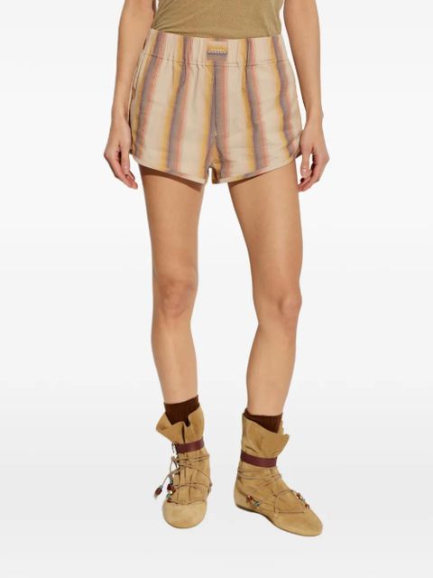 ISABEL MARANT Melinea striped shorts - Neutrals