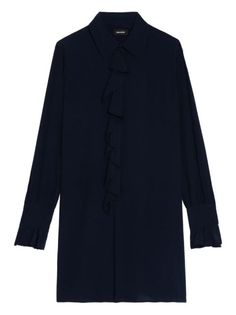 Zadig&Voltaire Rhelyne ruffled mini dress - Blue - zdjęcie produktu nr 1