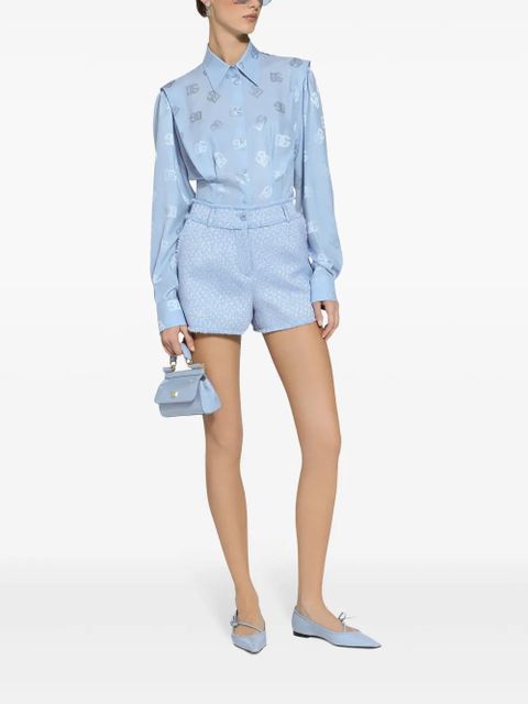 Dolce & Gabbana DNA frayed detailing tailored shorts - Blue