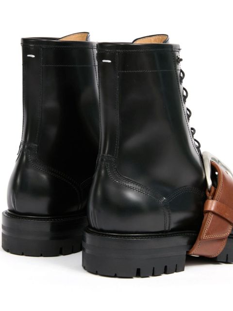 Maison Margiela Tabi split-toe leather boots - Black