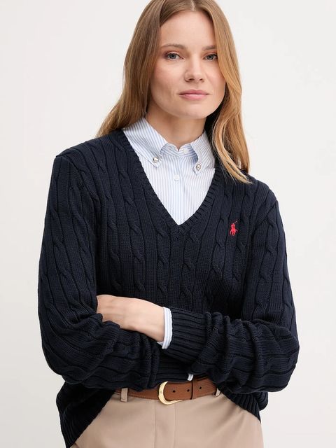 Polo Ralph Lauren sweter damski kolor granatowy 211971870 - zdjęcie produktu nr 1