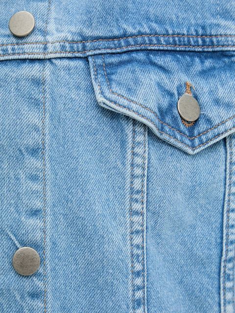 Answear.LAB kurtka jeansowa bawełniana kolor niebieski przejściowa oversize