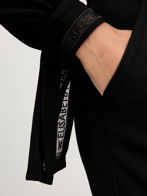 Elisabetta Franchi body damska kolor czarny gładka CB00651E3