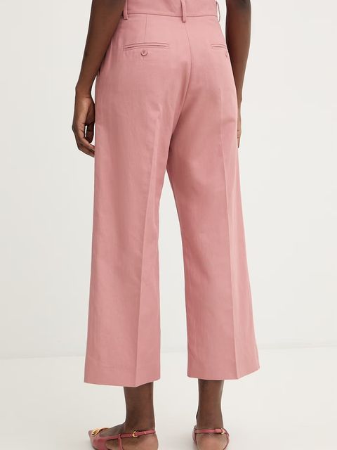 Weekend Max Mara spodnie z dodatkiem lnu ZIRCONE - zdjęcie produktu nr 2