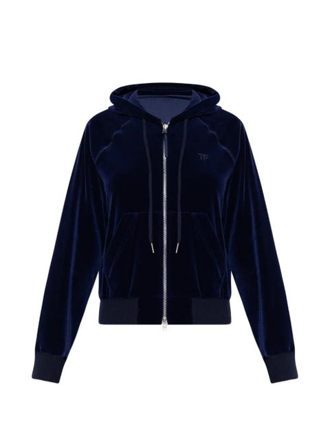 TOM FORD hooded zip knitwear - Blue - zdjęcie produktu nr 1