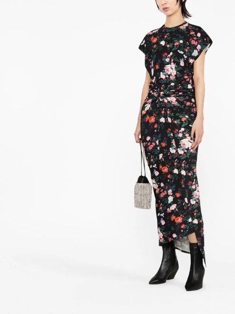 Rabanne floral-print maxi dress - Black - zdjęcie produktu nr 2